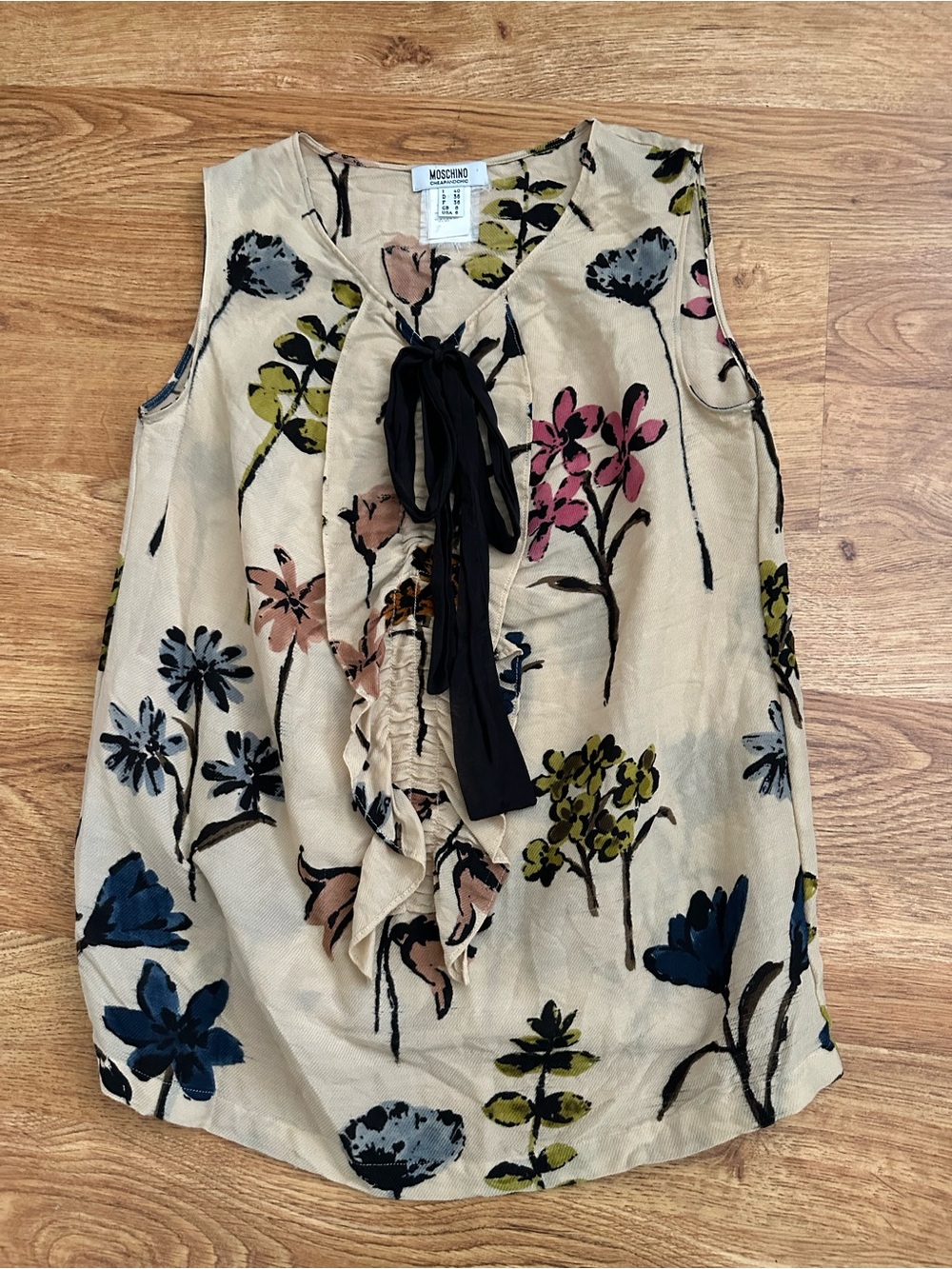 Moschino Cheap and Chic Sleeveless Floral Blouse Size 6
